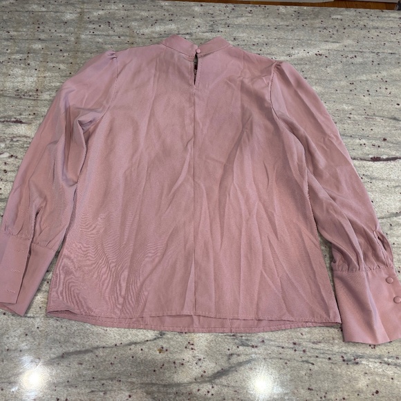 SHEIN Womens Dressy Pale Pink Long Sleeve Blouse - Size S - Picture 2 of 4
